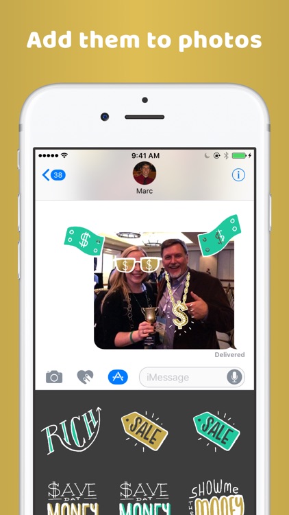 Richify! Money-themed stickers for iMessage