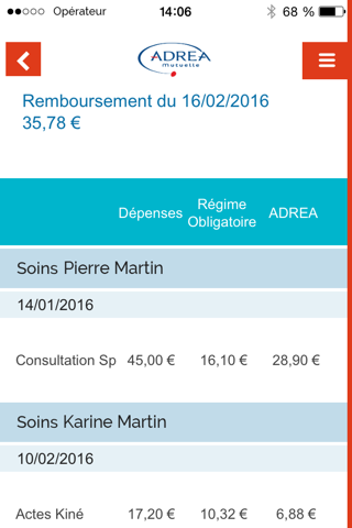 ADREA Mutuelle - Mon espace screenshot 4