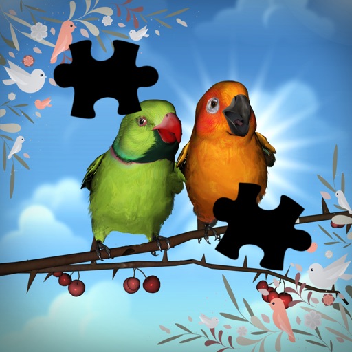 Tap Bird Cartoon Background Jigsaw Puzzle Game Icon