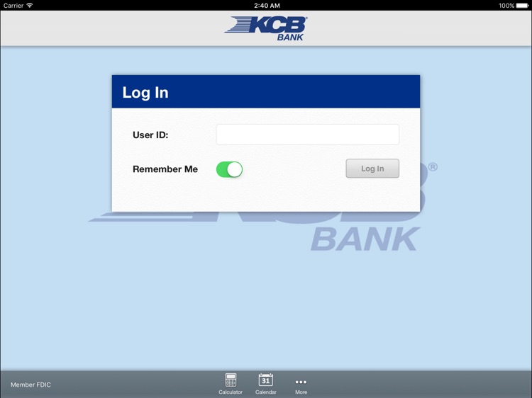 KCB Bank Mobile for iPad