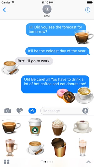 Coffeemoji Stickers for iMessage