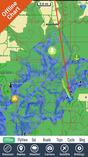 Ray Roberts Lake Texas GPS fishing spot & chart(圖3)-速報App