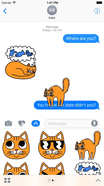 Orange Cat Stickers