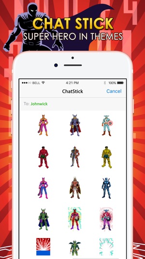 Superhero Emoji Stickers Keyboard Themes ChatStick(圖1)-速報App