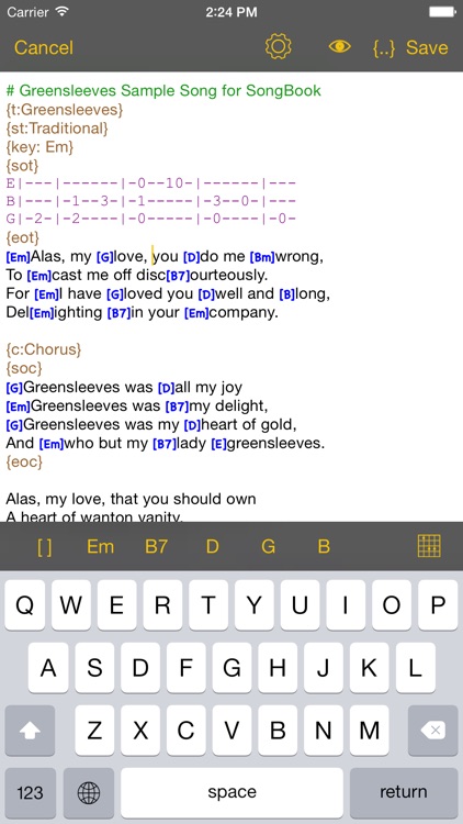 SongBook Chordpro