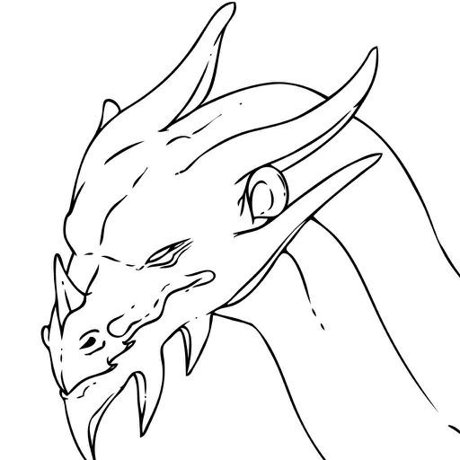 how to draw a dragon head easy