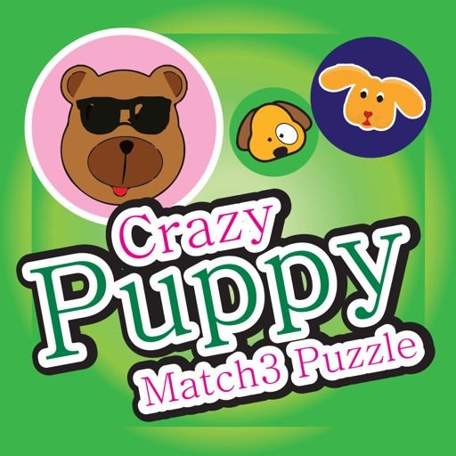 Crazy Puppy Match3 Puzzle Icon