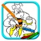 Big Bee Explorer Coloring Page Game For Kids