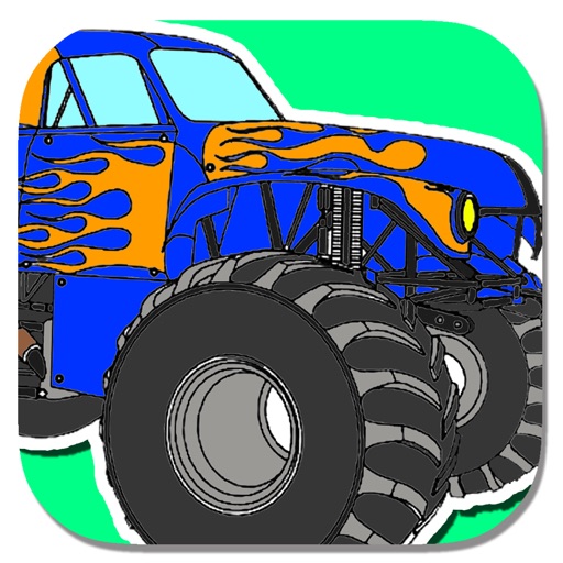 Fast Game Coloring Page Monster Truck Free Version iOS App