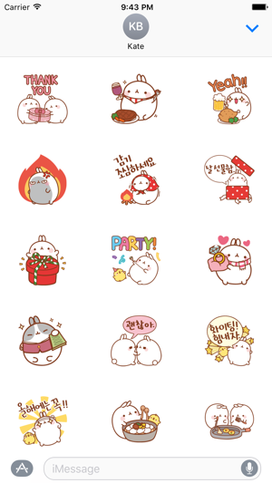 Molang The Rabbit for Christmas Stickers Pack(圖4)-速報App