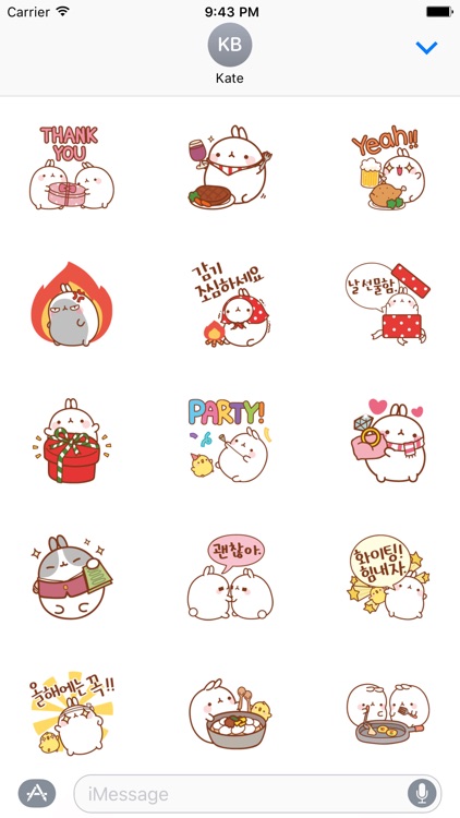 Molang The Rabbit for Christmas Stickers Pack screenshot-3