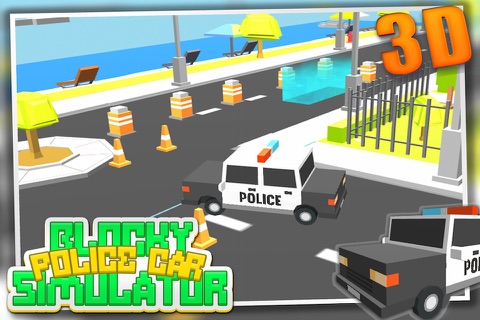 Blocky Police Car Simulator 3D screenshot 2