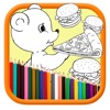 My Bear Fast Food Cooking Coloring Page Game Kids