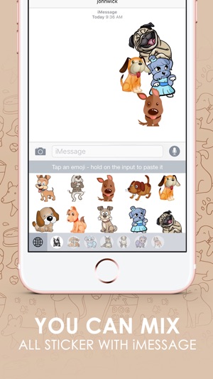 Cute Puppy Emoji Sticker Keyboard Themes ChatStick(圖3)-速報App