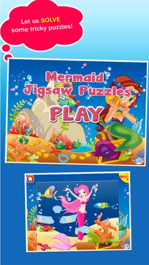 Mermaid Princess Puzzles Game for Toddle