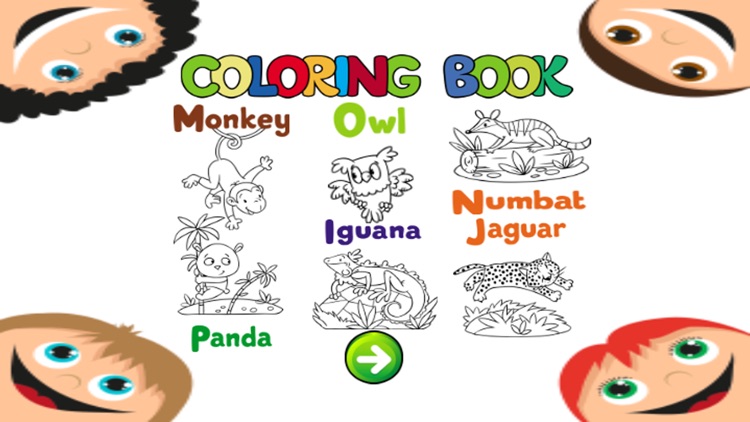 Cute animal alphabet coloring book for kids easy toddler game screenshot-3