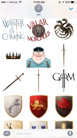 Game screenshot George R. R. Martin Stickers apk