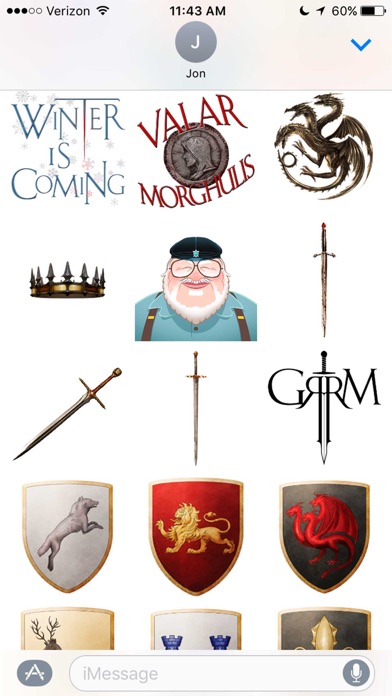 How to cancel & delete George R. R. Martin Stickers from iphone & ipad 2