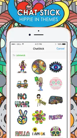 Game screenshot Hippie Emoji Stickers Keyboard Themes ChatStick mod apk