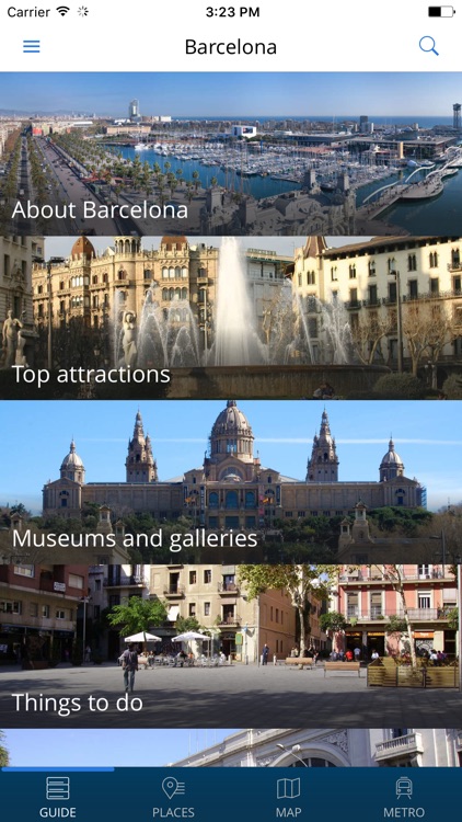 Barcelona Travel Guide with Offline Street Map