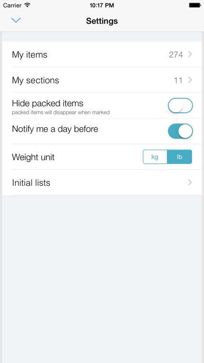 Baggage - travel packing organizer and checklist screenshot-4