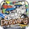 Drawing Desk Cartoon Cars Games to Coloring Book