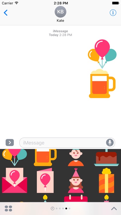 Birthday Party Stickers for iMessage Chat Emojis