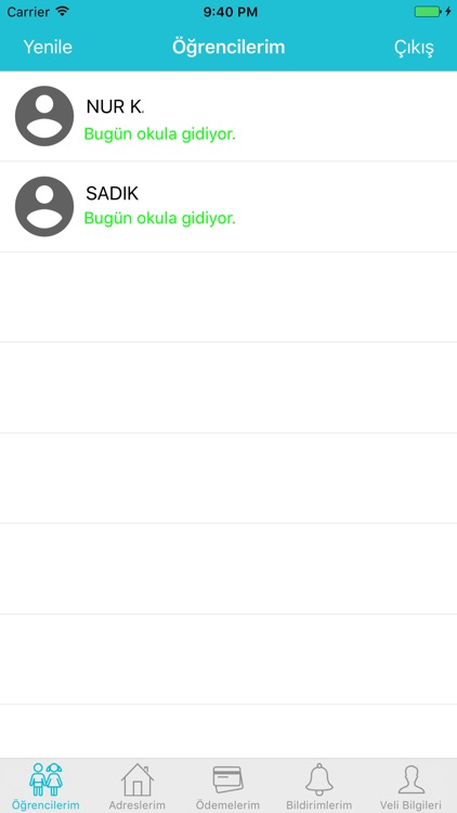 Öğrenci Takip (Veli)