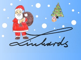 Linhards are handmade, hand colored stickers for the festive season