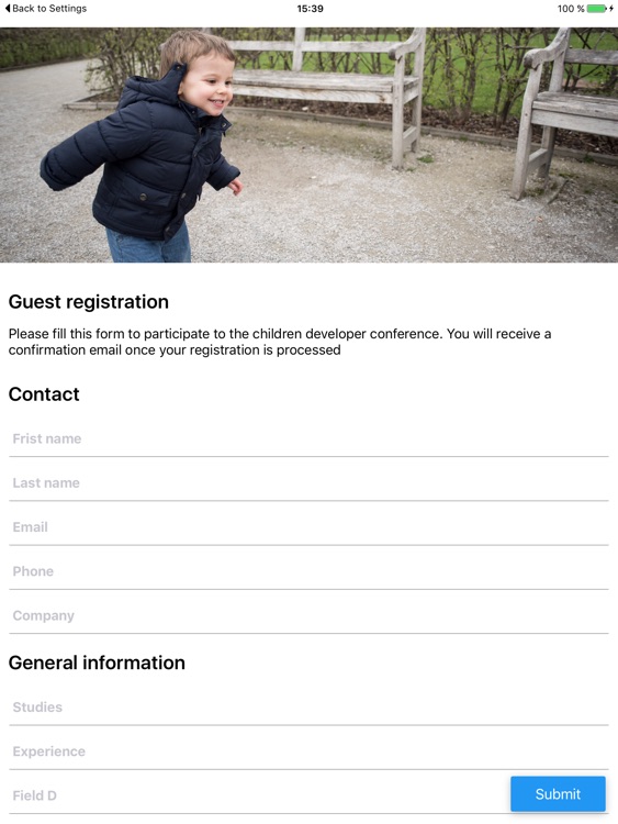 Eventmaker forms