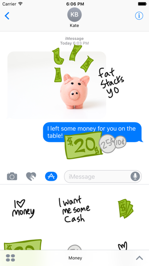 Money stickers for iMessage - photo emoji tycoon(圖1)-速報App