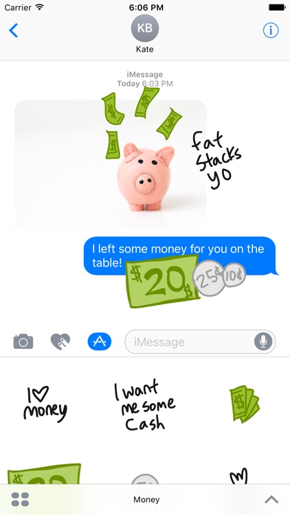 Money stickers for iMessage - photo emoji tycoon