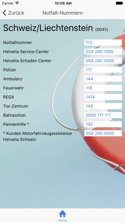 Helvetia Notfall Applikation