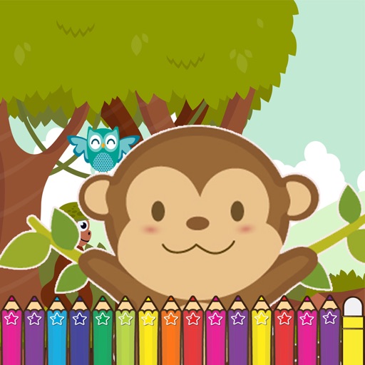 Monkey Coloring Game for Kids Second Edition iOS App