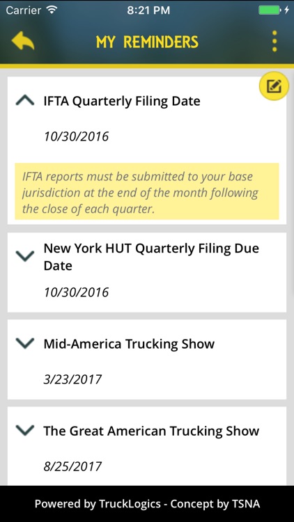 RoadMinders-Reminder Alerts for OOIDA Members screenshot-4