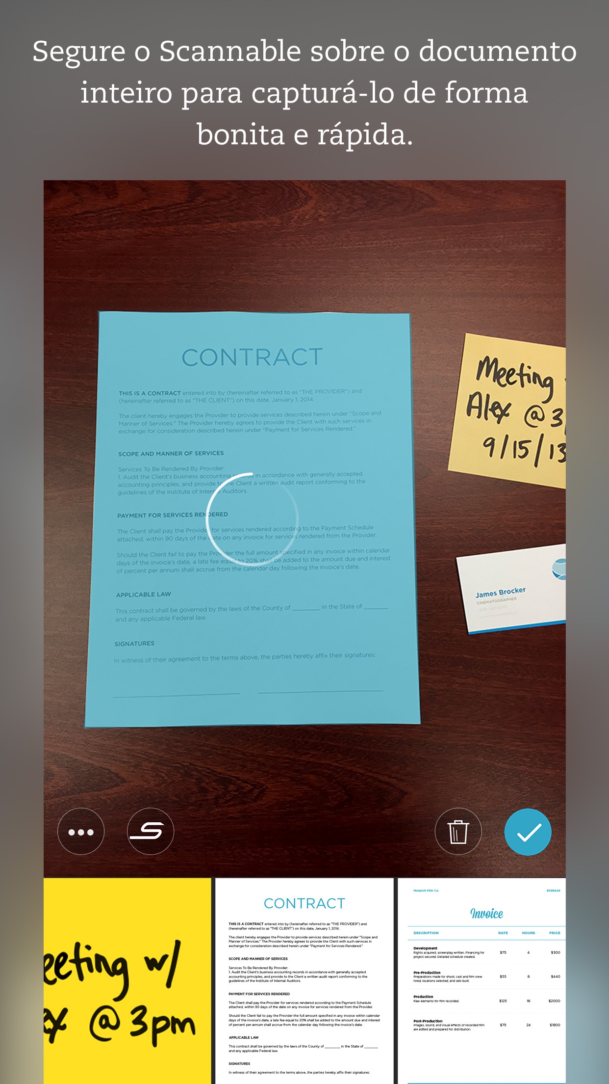 Screenshot do app Evernote Scannable