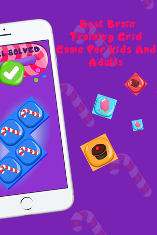 Fit Sweet Candy Block.s Into Grid Puzzle Solve.r screenshot 2