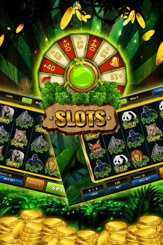 Jungle Wild Animal Casino Slots Machines! screenshot 3