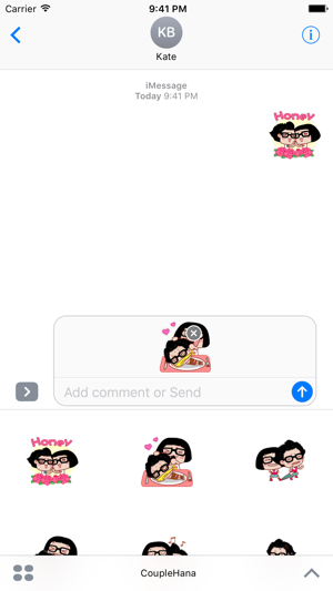 Couple Hana - I love you animated stickers pack(圖3)-速報App