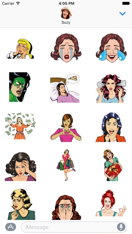 Retro Pop Art Stickers for iMessage