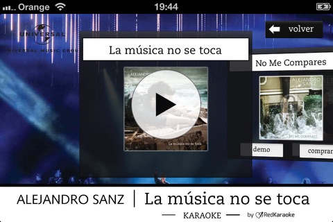 Alejandro Sanz LMNST Karaoke screenshot 2