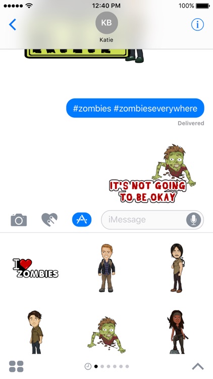 Zombie Stickers for iMessage screenshot-3