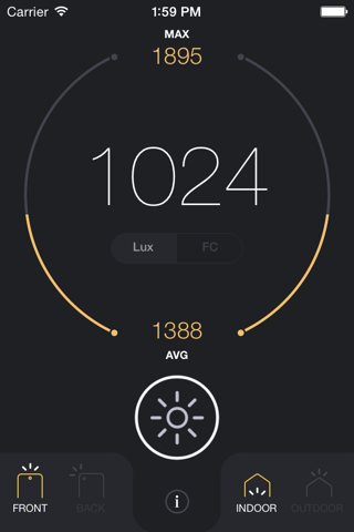 Light Meter - lux and foot candle measurement tool screenshot 2