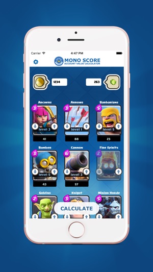 Mono Score for Clash Royale