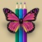 Interactive Touch Coloring Book of Butterfly free