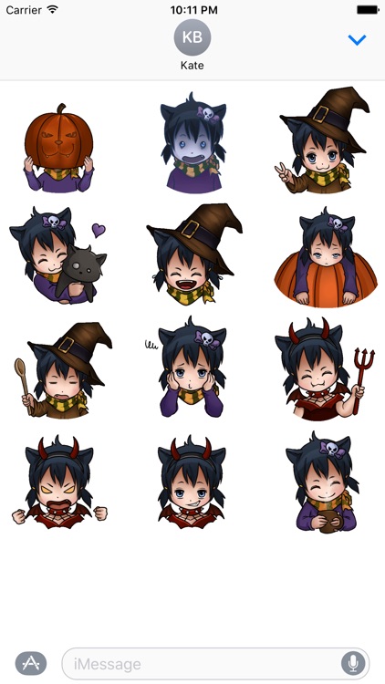 Catgirl Miyu: Halloween Stickers