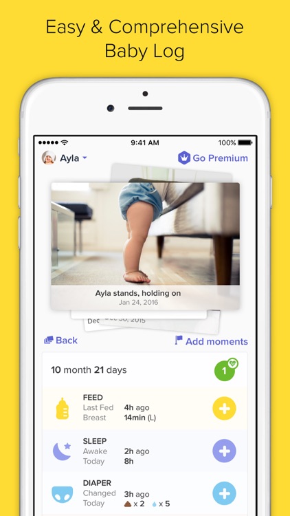 Glow baby - Baby Tracker of Breastfeeding, Diapers screenshot-0