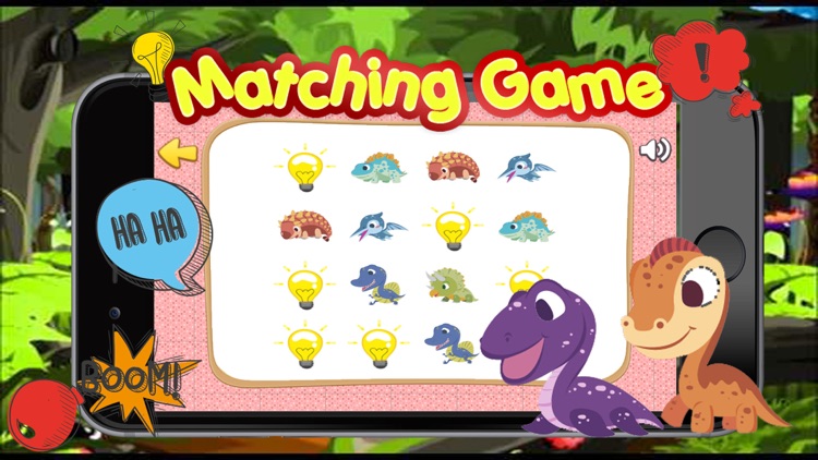 Dinosaur planet remember game preschool matching