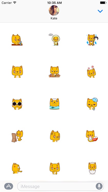 Adorable Yelly Cat Animated Stickers