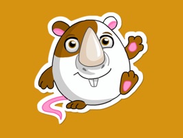 The cute hamster sticker pack features a cute hamster here to help you express yourself more in your iMessages chat conversations